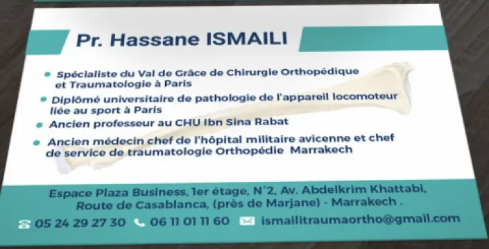 Pr ISMAILI Hassane - Cabinet de traumatologie-orthopédie