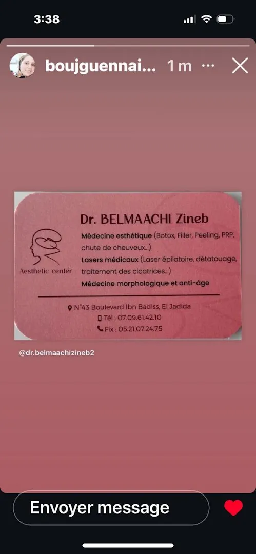 Cabinet de Médecine Esthétique Dr. Zineb Belmaachi