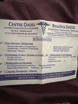 Centre Dadsi de Kinésithérapie, Physiothérapie, Périnéologie, Oncologie et Hijama
