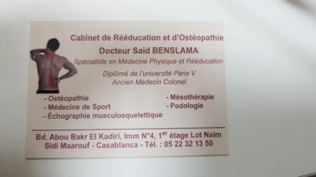 Dr Benslama - Ostéopathe
