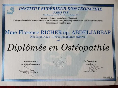 RICHER Florence Ostéopathe D.O.