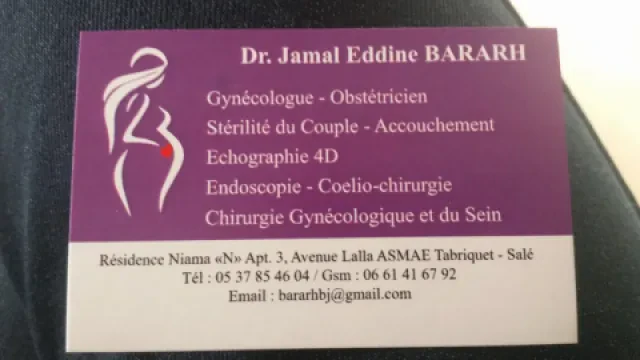 Dr Jamal Eddine Bararh, Gynécologue