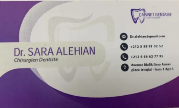 Dr Sara Alehian - Chirurgien-dentiste