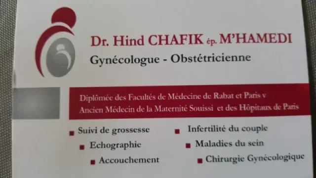 Cabinet de gynécologie Dr Chafik Hind Mhamedi