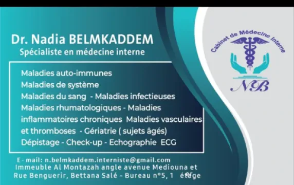 Dr Nadia Belmkaddem — Médecine interne
