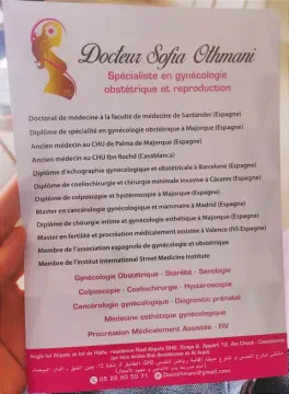 Cabinet de gynécologie et obstétrique Dr Othmani Sofia