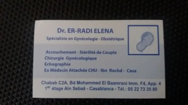 Dr Elena Erradi, Gynécologue Obstétricienne