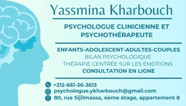 Yassmina Kharbouch, Psychologue clinicienne et Psychothérapeute
