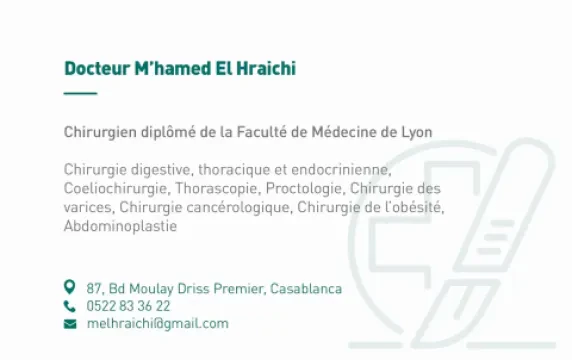 Dr M'hamed El Hraichi - Chirurgien et proctologue