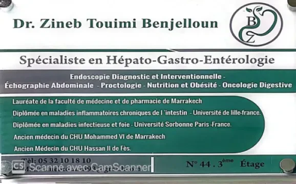 Dr Benjelloun Touimi Zineb - Gastro-entérologue