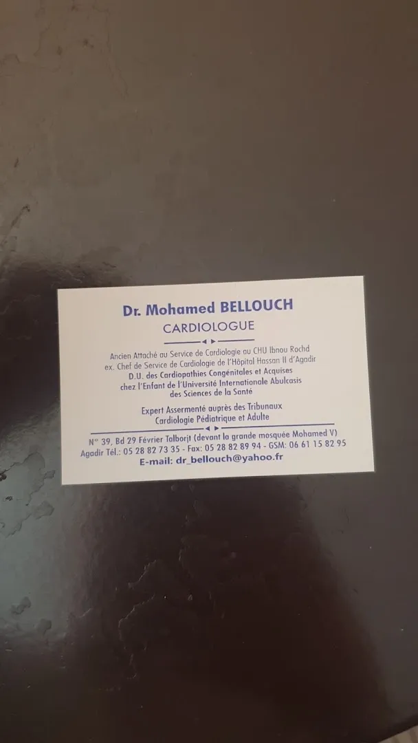 Dr Bellouch Mohamed — Cardiologue