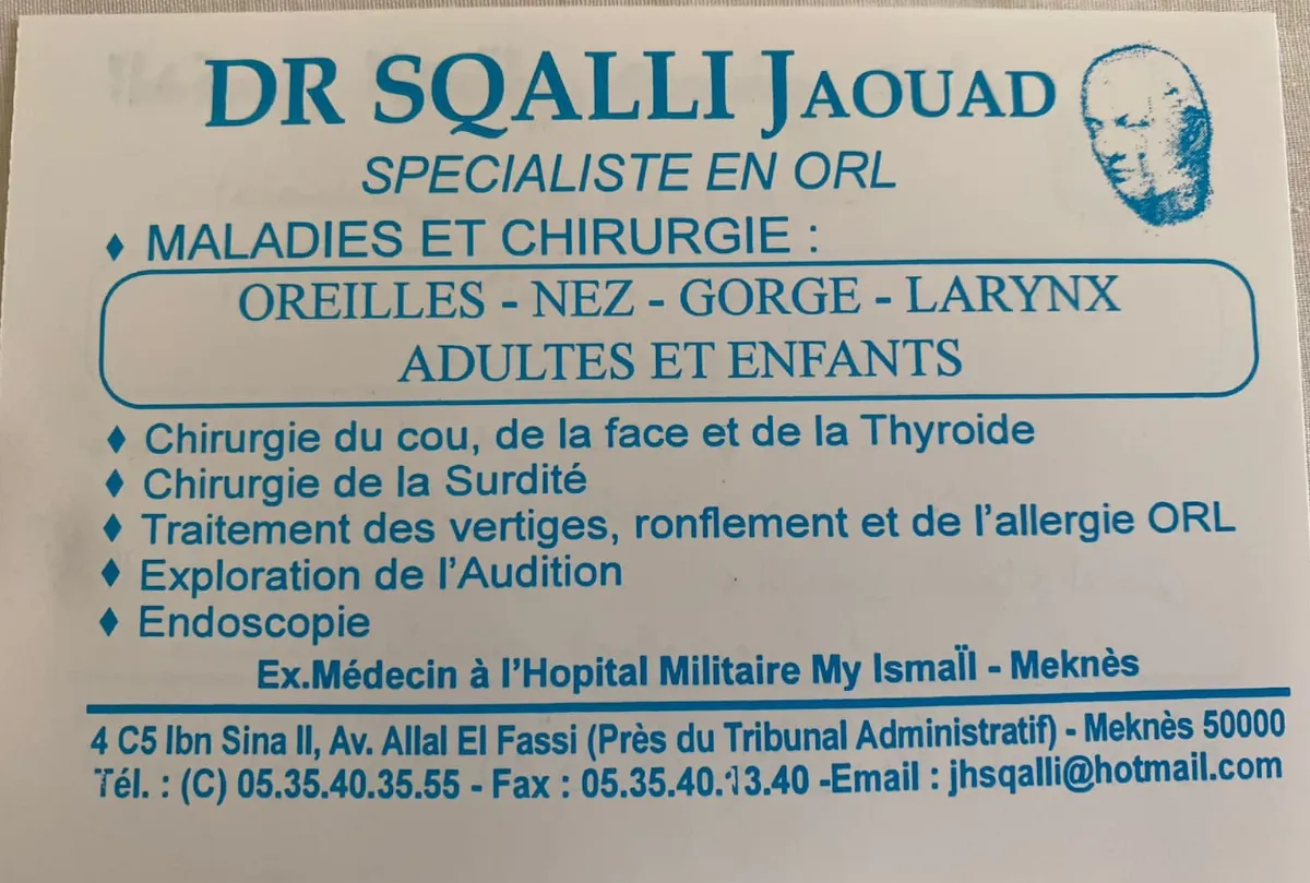 Cabinet d'ORL Dr SQALLI Jaouad
