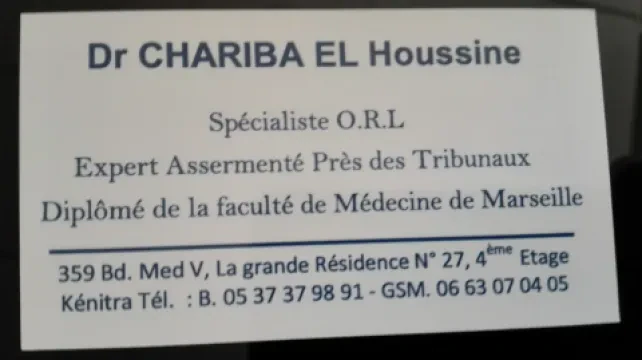 Dr Chariba Elhoussine