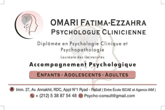 Cabinet de Psychologie - Omari Fatima Ezzahra, Psychologue à Rabat