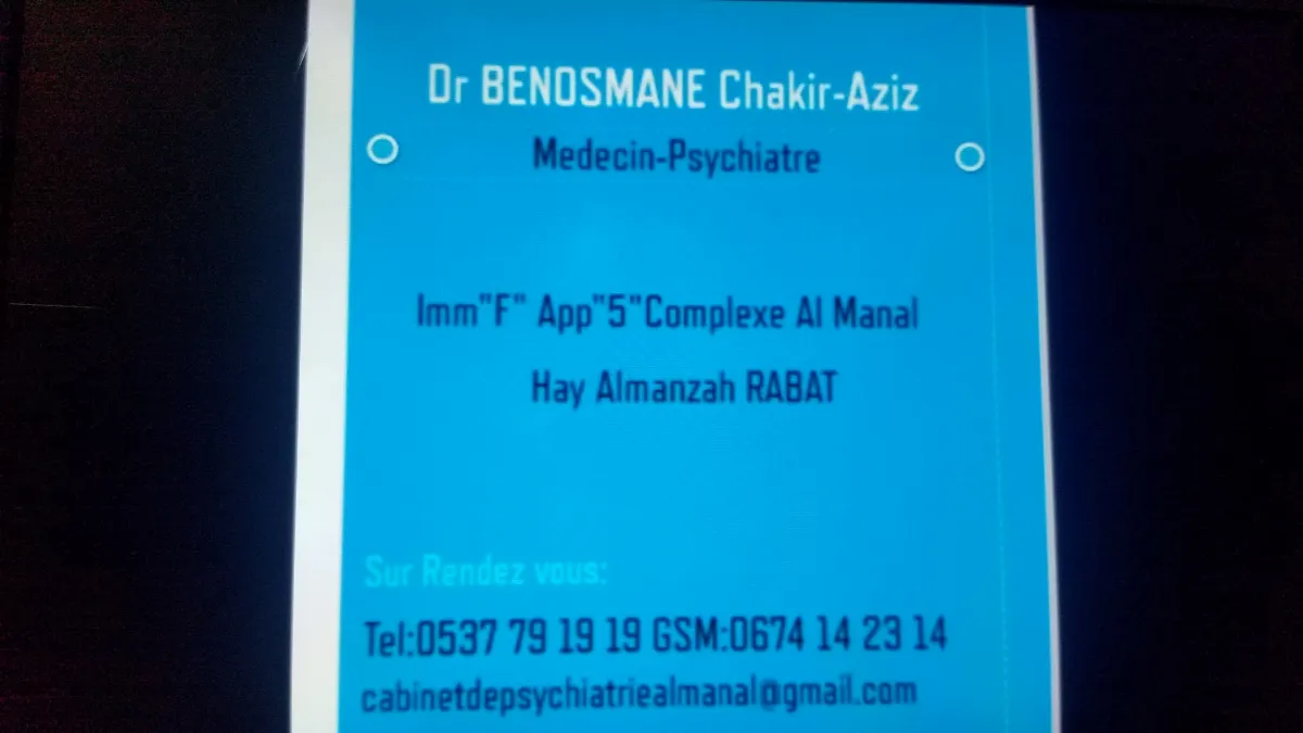 Dr Chakir-Aziz Benosmane — Psychiatre