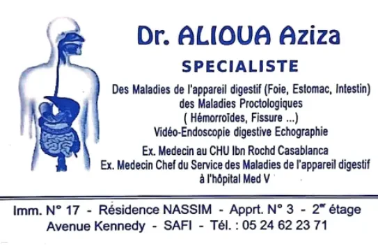 Dr Aziza Alioua - Gastro-entérologue