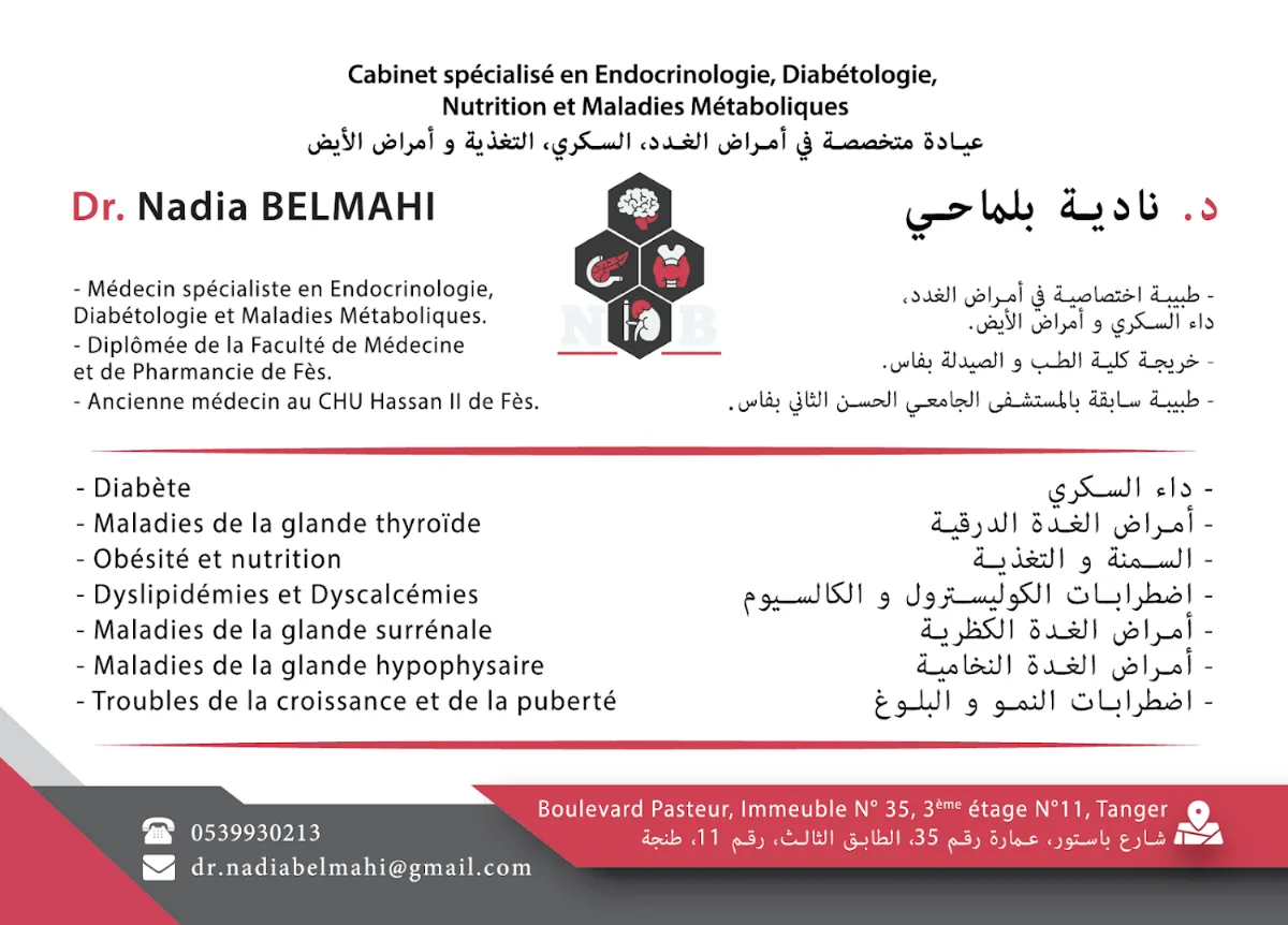 Dr Nadia Belmahi - Endocrinologue