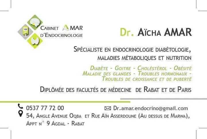 Dr Aicha Amar — Endocrinologue
